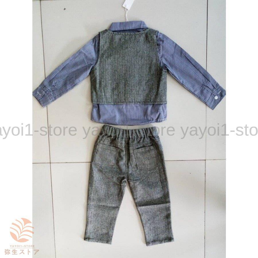 4点セット 子供服 上下セット 男の子 ロンパース フォーマル スーツ ベビー服 赤ちゃん セットアップ 子供 男の子 キッズ おしゃれの画像