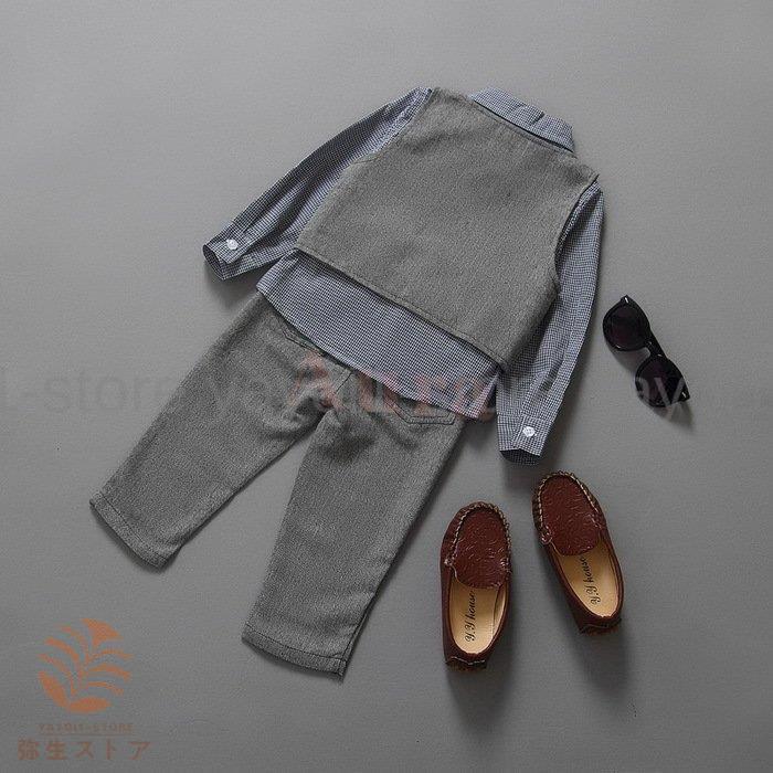 4点セット 子供服 上下セット 男の子 ロンパース フォーマル スーツ ベビー服 赤ちゃん セットアップ 子供 男の子 キッズ おしゃれの画像