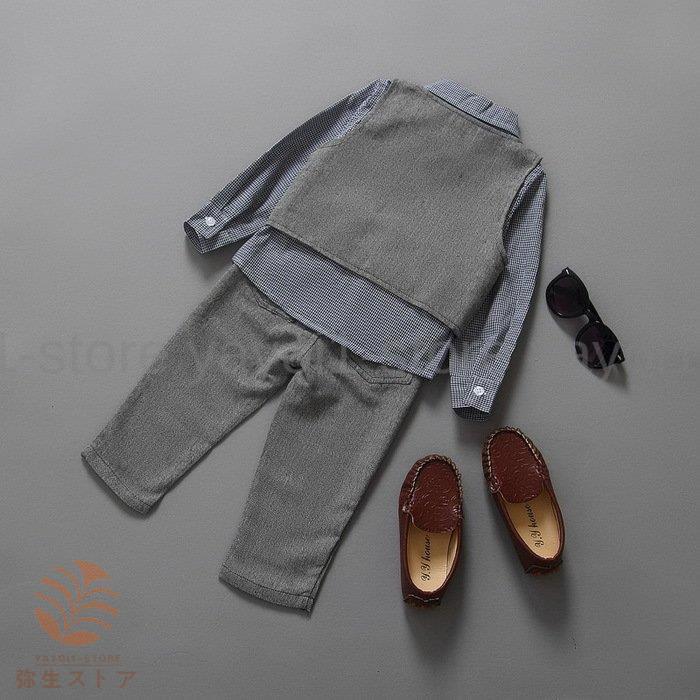 4点セット 子供服 上下セット 男の子 ロンパース フォーマル スーツ ベビー服 赤ちゃん セットアップ 子供 男の子 キッズ おしゃれの画像
