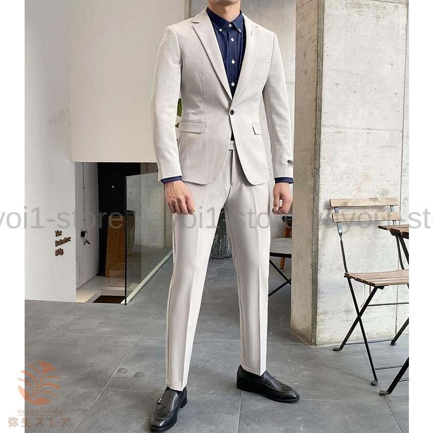 メンズスーツ 2点セット フォーマル 上下セット スーツ おしゃれ 結婚  