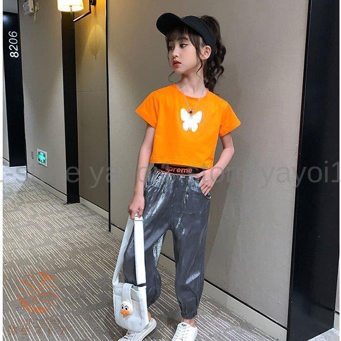 韓国子供服 セットアップ tシャツ 長ズボン パンツ 夏 半袖 スポーツスーツ カジュアル リゾート 女の子 可愛い 卒園式/入学式/パーティ 3色｜yayoi1-store｜13