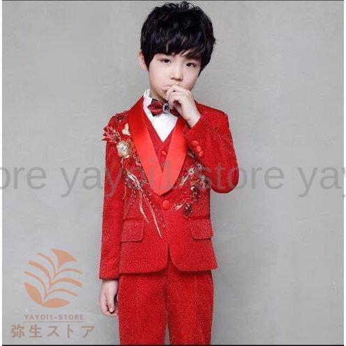 セール 登場から人気沸騰 3点セット 子供服 タキシード風 男の子スーツ 発表会 舞台 通学 卒業式 入学式 結婚式 誕生日 男の子 子供スーツ ジュニア キッズスーツ フォーマル ジャケット パンツ ベスト 長袖 ３点セット 100 160 着物 セレモニードレス