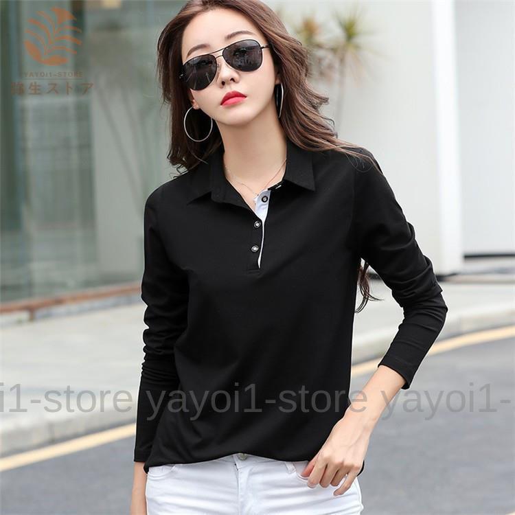 男性に人気 ポロシャツ レディース トップス 無地 白 黒 おしゃれ 大きいサイズ 長袖 長袖 サイズ 3xl Foofu3 Com Br
