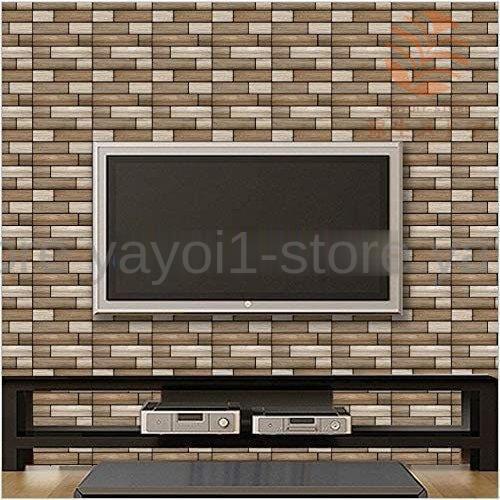 新！20枚3D壁紙70*70cm レンガ 木目 剥がせる 壁紙シール 防音シG 防音シート 壁紙 木目調 おしゃれ 3D 10枚セット シール 剥がせる 防水