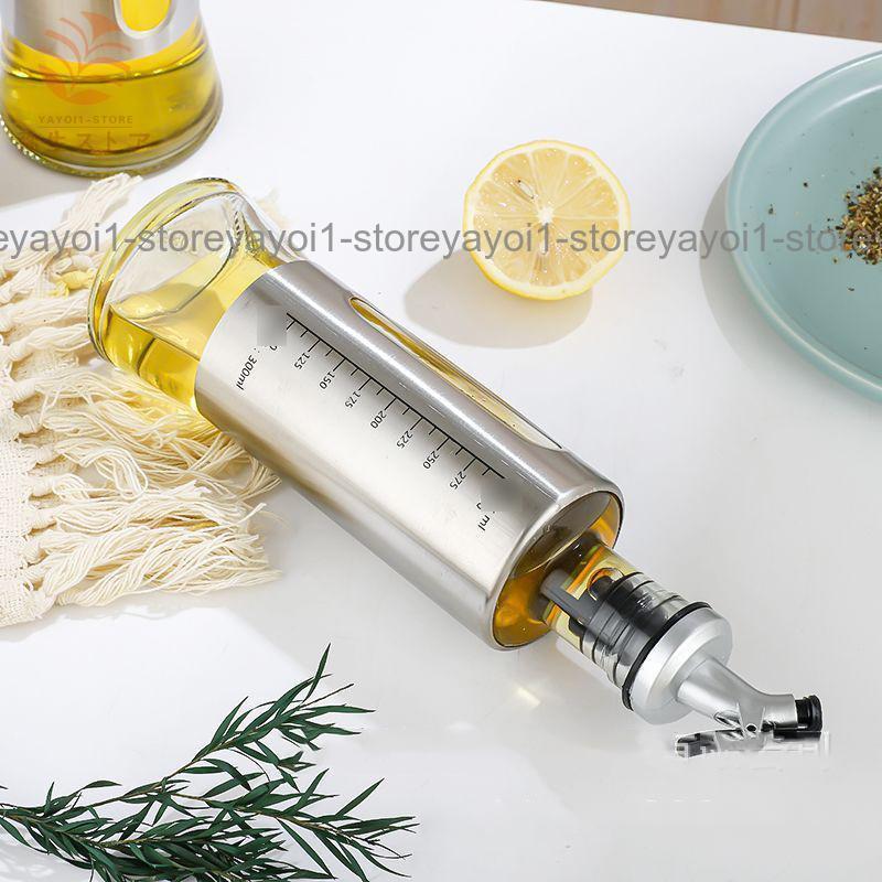 2本セット オイルボトル 目盛り付 500ml 300ml 200ml 漏れ防止