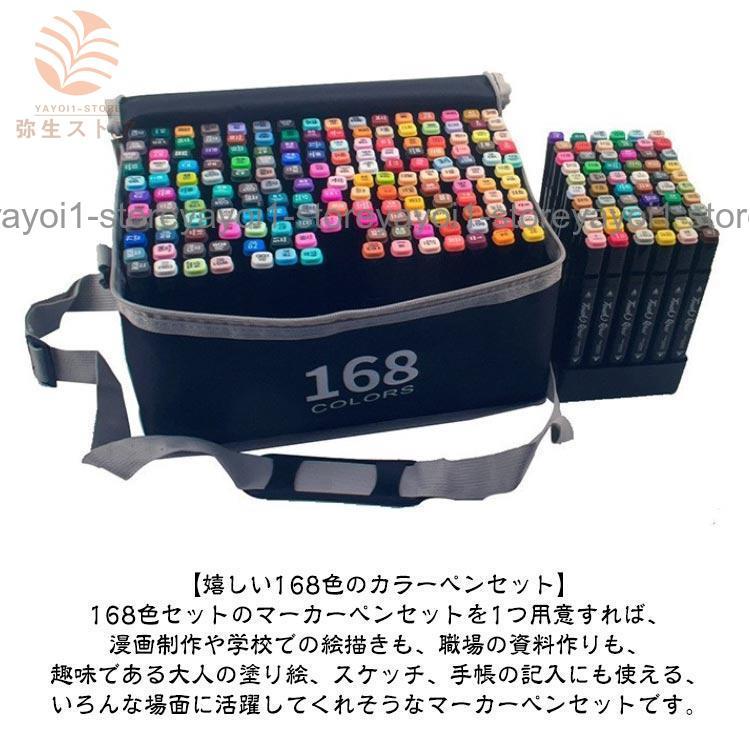 マーカーペン 168色 セット イラストマーカー アルコール