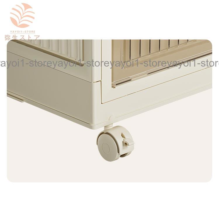 折りたたみ収納ボックス コンテナボックス キャスター付き 大容量 ホワイト　6個 折りたたみ収納ボックス コンテナボックス キャスター付き 大容量