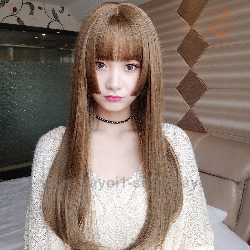 ウィッグロング フルウィッグ ストレート 姫髪 姫カット かつら ウィッグロング フルウィッグ ストレート 姫髪 姫カット かつら