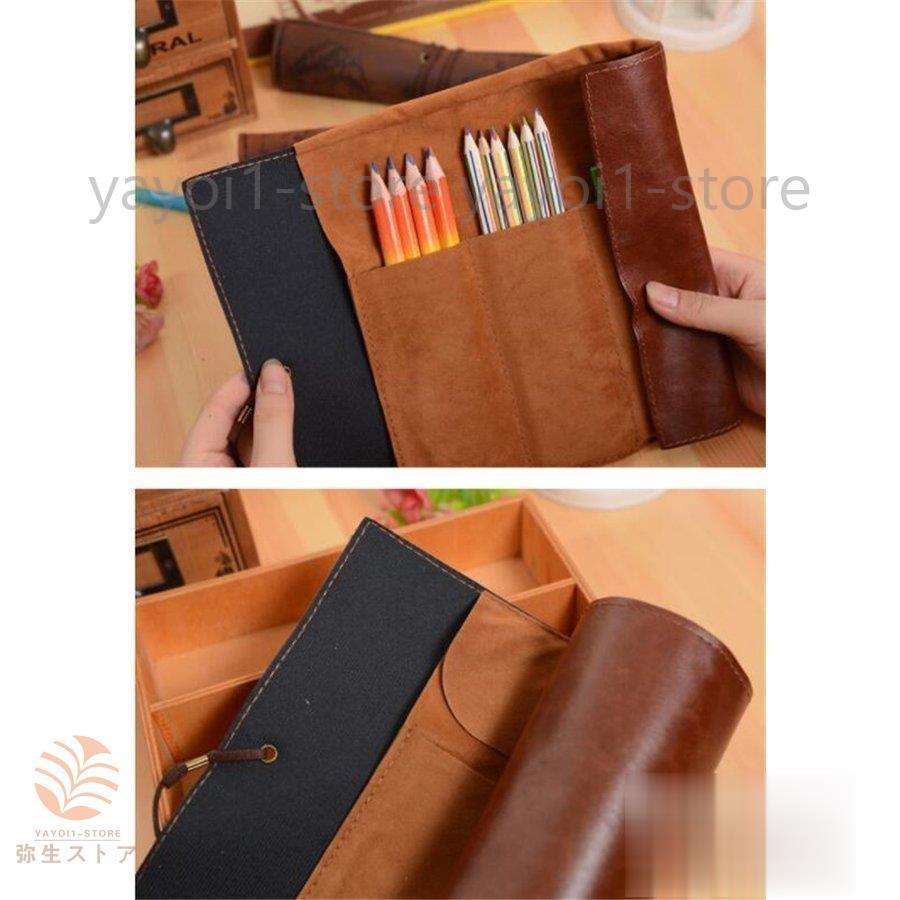 ペンケース 筆入れ ロールタイプ 筆記具 文具 本革 たっぷり収納 コインチャーム付き マット ヌメ革 おしゃれ メンズ レディース 男女兼用 Ya1125 Mkbd6 弥生ストア 通販 Yahoo ショッピング