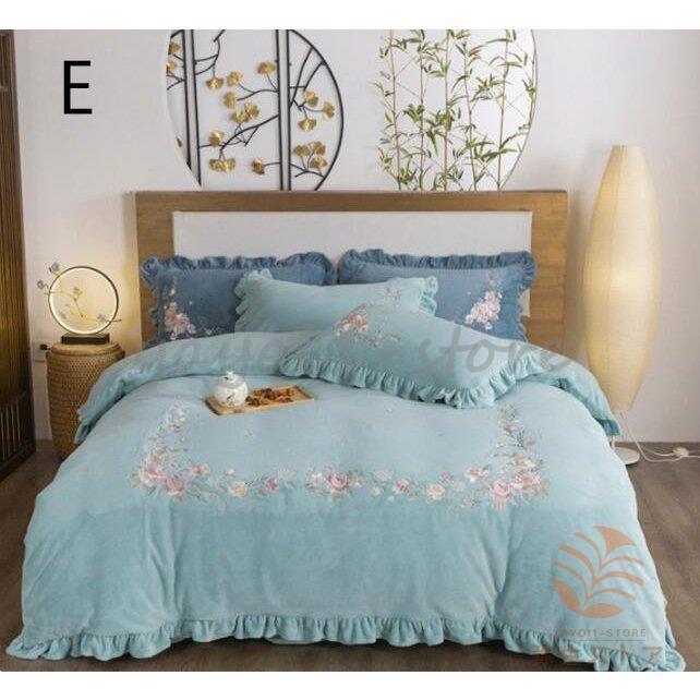 定期入れの フランネル ベッド用 敷き布団カバー 新生活 プレゼント 保温 冬用 暖かい ふわふわ 掛け布団カバー おしゃれ 寝具セット 布団カバーセット 4点セット 枕カバー シーツ 掛け布団カバー 布団カバー ギフト ダブル セミダブル シーツ カバー