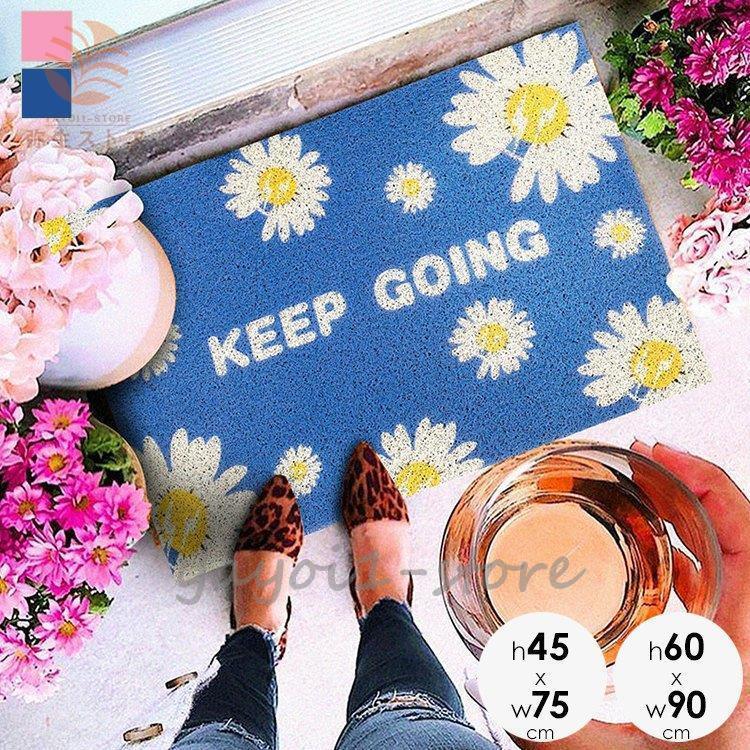 セール特価 カーペット マット カラーコーディネート ピンク ブルー ポップ 爽やか 可愛い 英文字 花柄 イラスト 玄関 おしゃれ シンプル 模様替え インテリア 屋外用ドアマット 運送のため折り目注意 了承しました Binghamtonhots Com