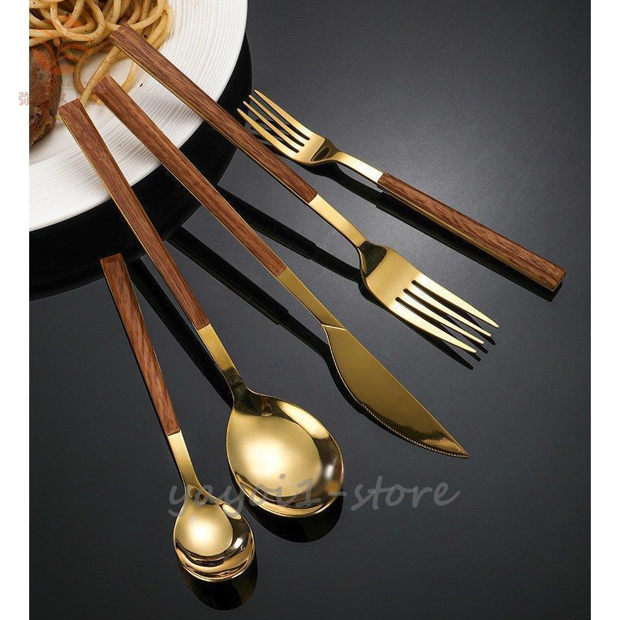 カトラリー カトラリーセット おしゃれ ステンレス 北欧 ゴールド