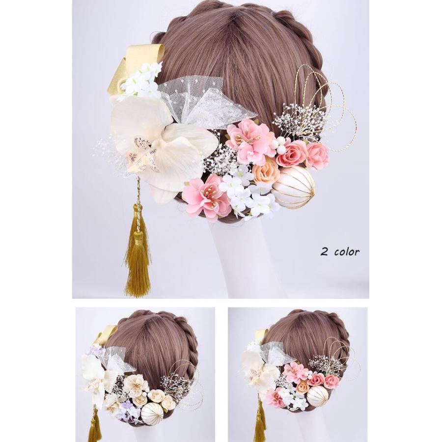 髪飾り 成人式 花 ドライフラワー 振袖 18点セット2色七五三 着物 和装 卒業式 結婚式 浴衣 着物 髪 飾り 髪留め 可愛い 家族で ドレス 和装 造花 | ブランド登録なし