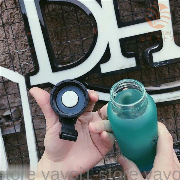 水筒 グラデーション ガラス ウォーターボトル スリム 500ml 直飲み