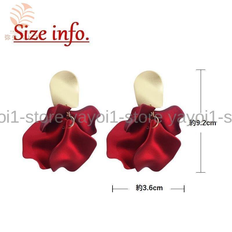 ピアス レディース アクセサリー ジュエリー 赤い薔薇 バラ 深紅