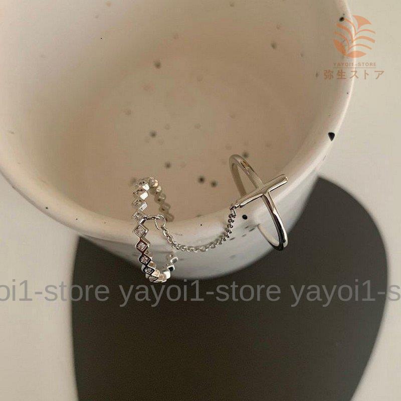 starjewelrygirl ダブルチェーンリング 10 指輪 ダブルチェーンリング レディース 女性用 オープンリング ライン