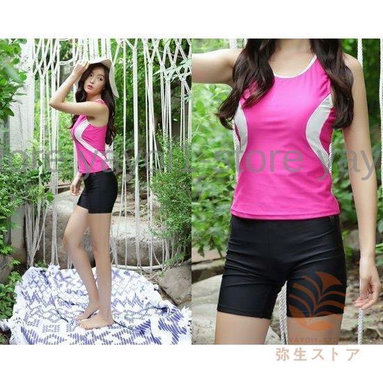 フィットネス水着 上下セット セパレートタイプ タンクトップ スイム
