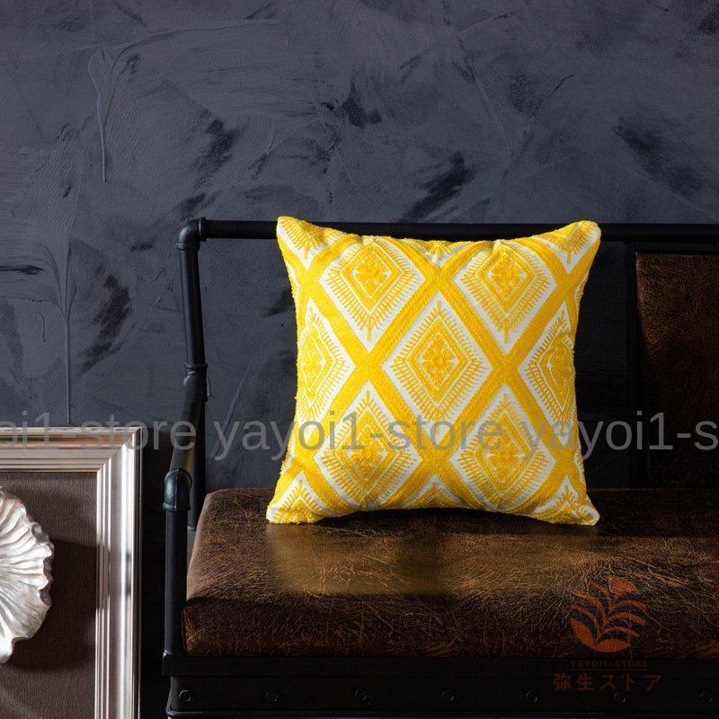 クッションカバー クッション用カバー 45cm 正方形 刺繍 北欧風