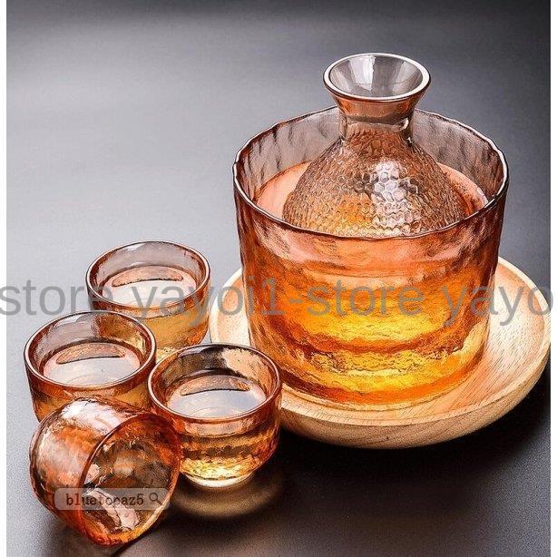 とっくり 冷酒器 耐熱ガラス酒器セット ガラス ぐいのみ ぐい呑み 冷酒