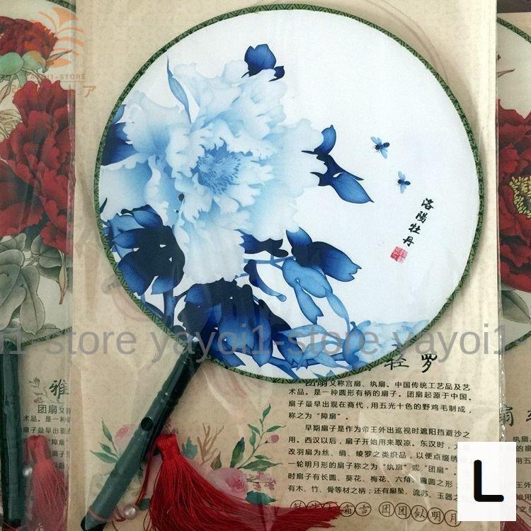 伝統的な日本の扇子 人物と花の絵柄 伝統的な日本の扇子 人物と花の絵柄