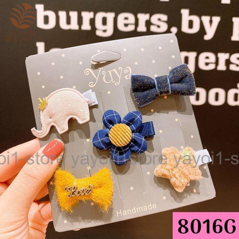 ヘアクリップ ヘアピン 5個セット キッズ ベビー ヘアアクセサリー 前髪ピン ヘアアレンジ 花 リボン フルーツ 動物 シャーベットカラー レディー | ブランド登録なし | 18