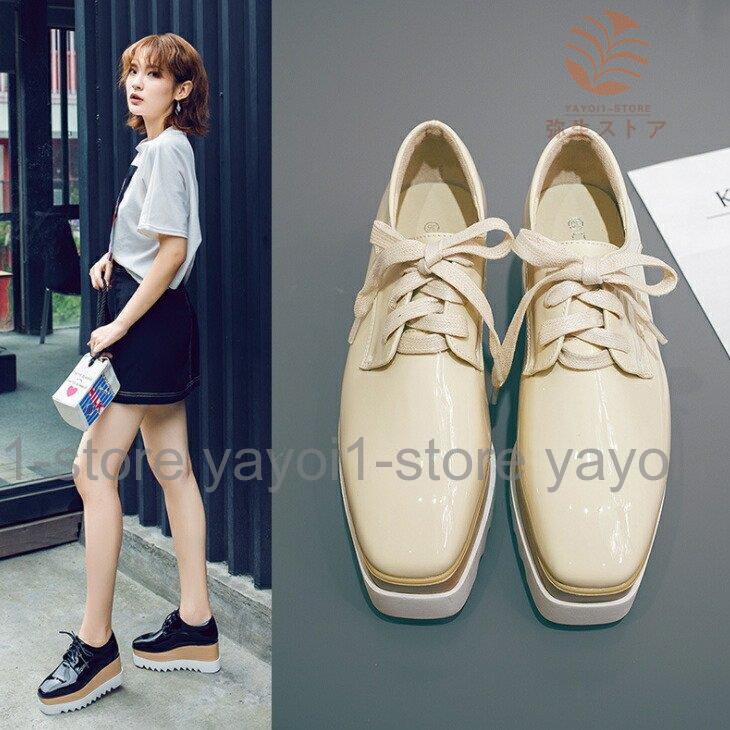 プラットフォームシューズ レディース ローファー オックスフォード