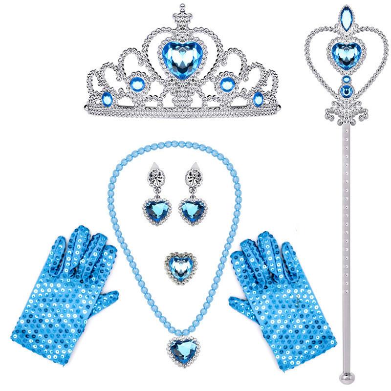 子供用 プリンセス アクセサリー 豪華 セット ドレスアップ プレゼント 手袋 ティアラ ステッキ 指輪 イヤリングクリスマス 女の子 NEW ARRIVAL プリンセス ブルー 小物 セット アクセサリー ティアラ グローブ ステッキ
