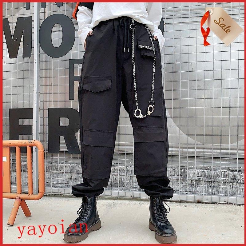 パンツ レディース 原宿系 春夏 ミリタリーパンツ カーゴパンツ ワイドパンツ 韓国ファッション ウエストゴム ストリート系 ヒップホップ ダンス衣装 0bqombfofj ファッション Pci Edu Pe