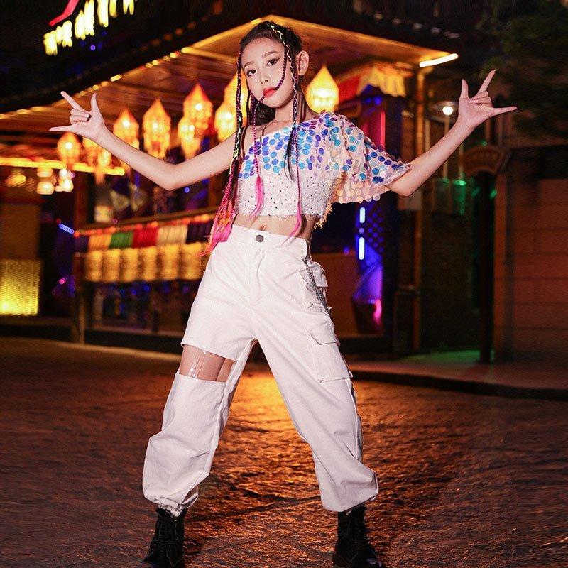 驚きの価格が実現! ダンス衣装 キッズ ヒップホップ セットアップ ガールズ ジャズダンス HIPHOP 韓国 チアガール 応援団 チア ステージ衣装 へそ出し 練習着 舞台服 発表会 新作!蛍光色 スパンコール キッズダンス衣装 チアダンス衣装 ヒップホップ チアリーダー 衣装 ジャズダンス 衣装 HIPHOP グルーズ 女の子 ジャッズ ダンス衣装 HIPHOP 応援団 体操服 ステージ衣装 レディース 女性 ユニフォーム チアリーディング モデルショー