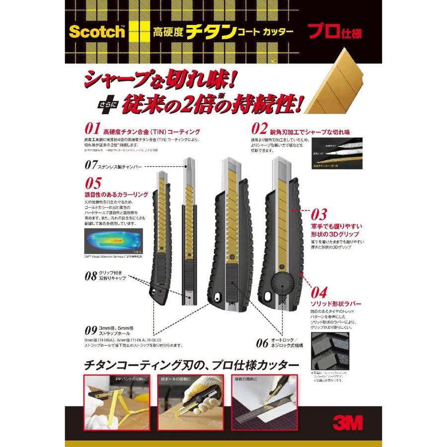 3M スコッチ カッター チタンコート Sサイズ 替え刃 10枚入り TI-CRS10 替え刃(10枚入り)｜yayoigen｜07