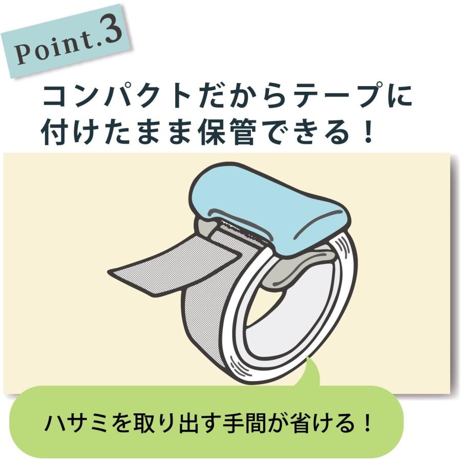 コクヨ マスキングテープ テープカッター カルカット クリップタイプ 20~25mm幅用 ブルー T-SM401LB｜yayoigen｜06