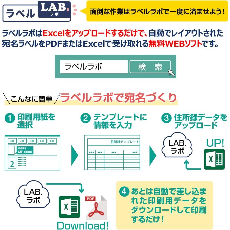 プラス ラベル いつものラベル FSC認証紙 24面 100枚 ME-515T 48-647 (3×8片付) 四方余白 100｜yayoigen｜09