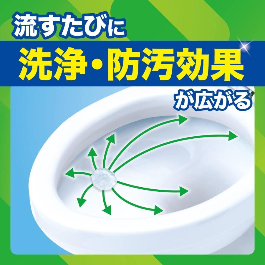 スクラビングバブル トイレ掃除 トイレスタンプ 消臭成分in リフレッシュミントの香り 本体ハンドル+詰め替え用 5本(30スタンプ分) トイレ洗剤 付け替え用｜yayoigen｜03