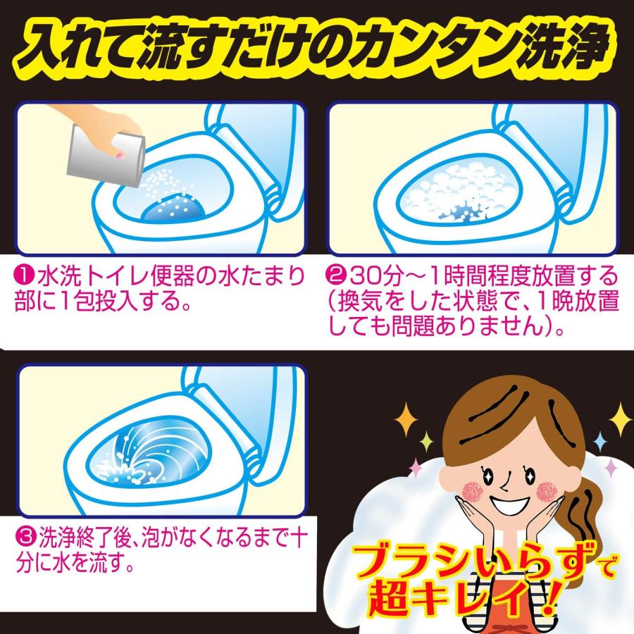 Pix 超強力泡でスッキリキレイデカ盛り泡のトイレクリーナー 110g×2包入｜yayoigen｜06