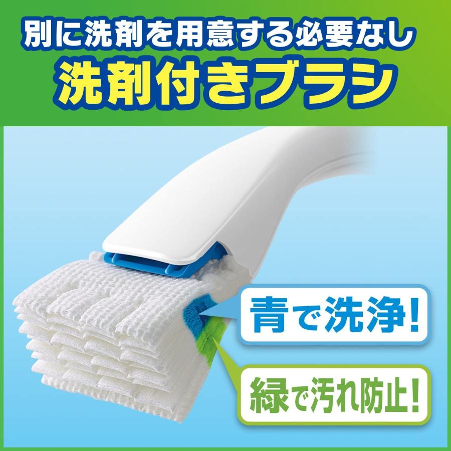 スクラビングバブル トイレ掃除 流せるトイレブラシ フローラルソープの香り 本体1本+付け替え16個セット トイレ洗剤 黒ずみ トイレ 掃除 まとめ買い｜yayoigen｜03