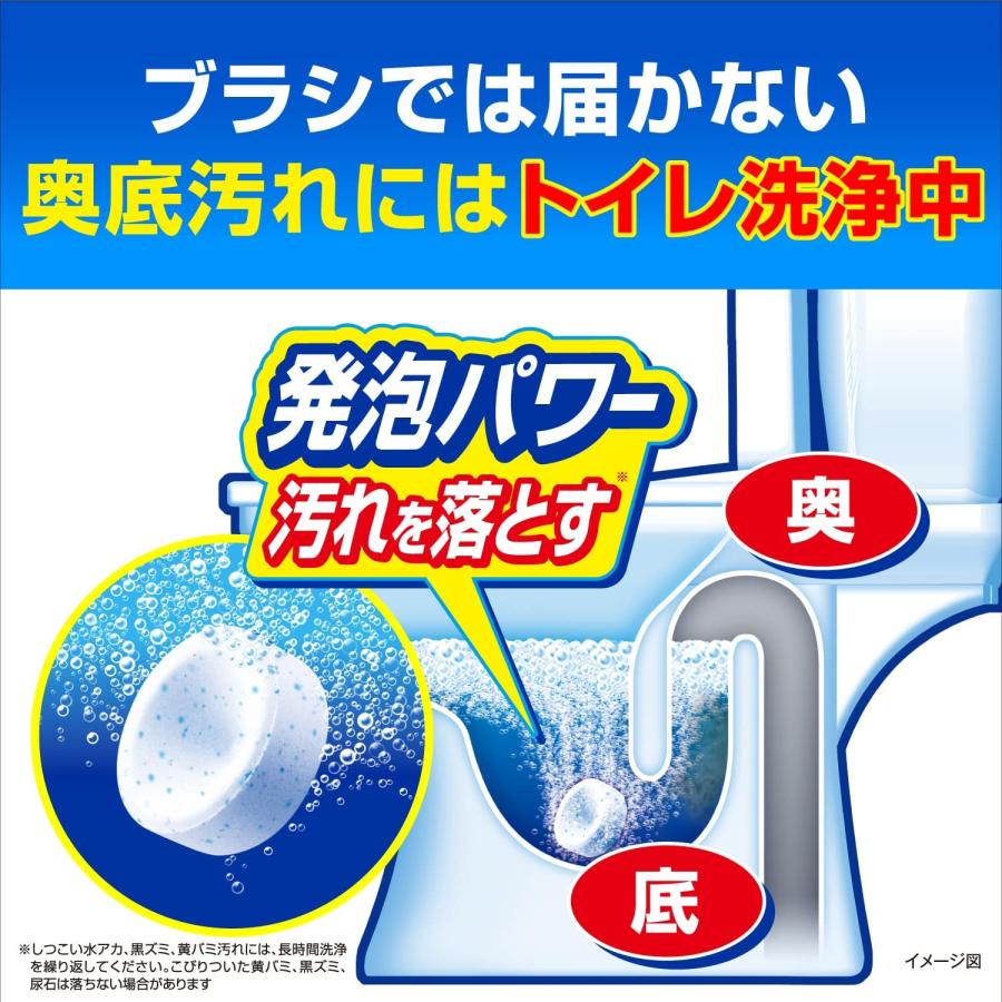 トイレ洗浄中 水洗トイレの便器の底(水溜り部分)洗浄剤 フレッシュミントの香り 3錠 小林製薬 新1個｜yayoigen｜02