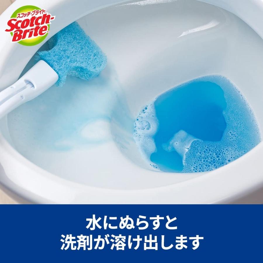 3M トイレ掃除 トイレブラシ 使い捨て スポンジ 洗剤付 取替18個 スコッチブライト 通常｜yayoigen｜09