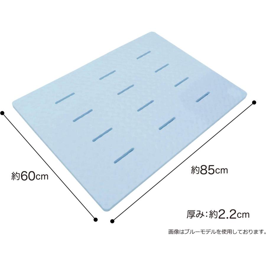 オーエ お風呂 マット ピンク 約縦60×横85×奥行2.2cm ラバースノコ アクアムーブ 水はけがいい お手入れらくらく｜yayoigen｜03