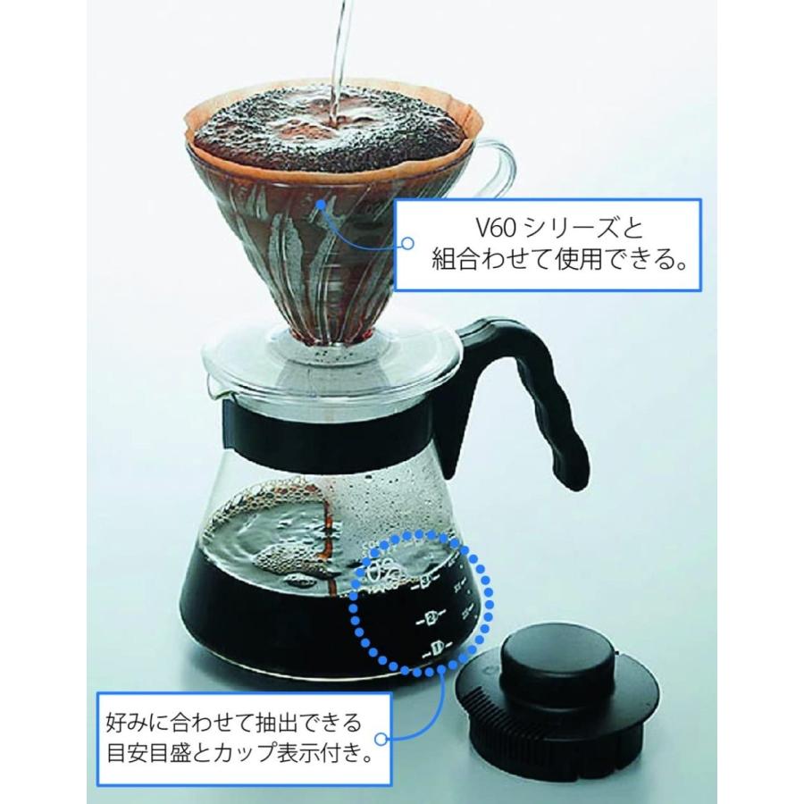 HARIO(ハリオ) V60コーヒーサーバー コーヒーポット 電子レンジ 食洗機対応 700ml ブラック VCS-02B おしゃれ コーヒー用品 日本製｜yayoigen｜03