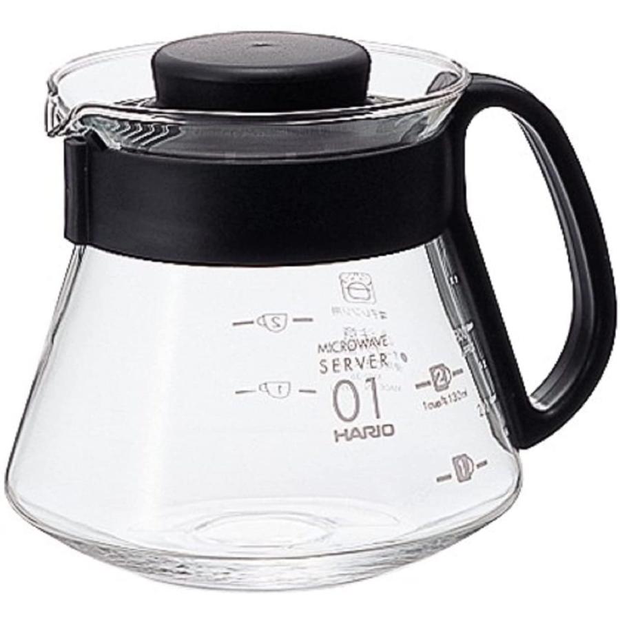 HARIO(ハリオ) V60コーヒーサーバー コーヒーポット 電子レンジ対応 ブラック 360ml XVD-36B おしゃれ コーヒー用品 日本製｜yayoigen