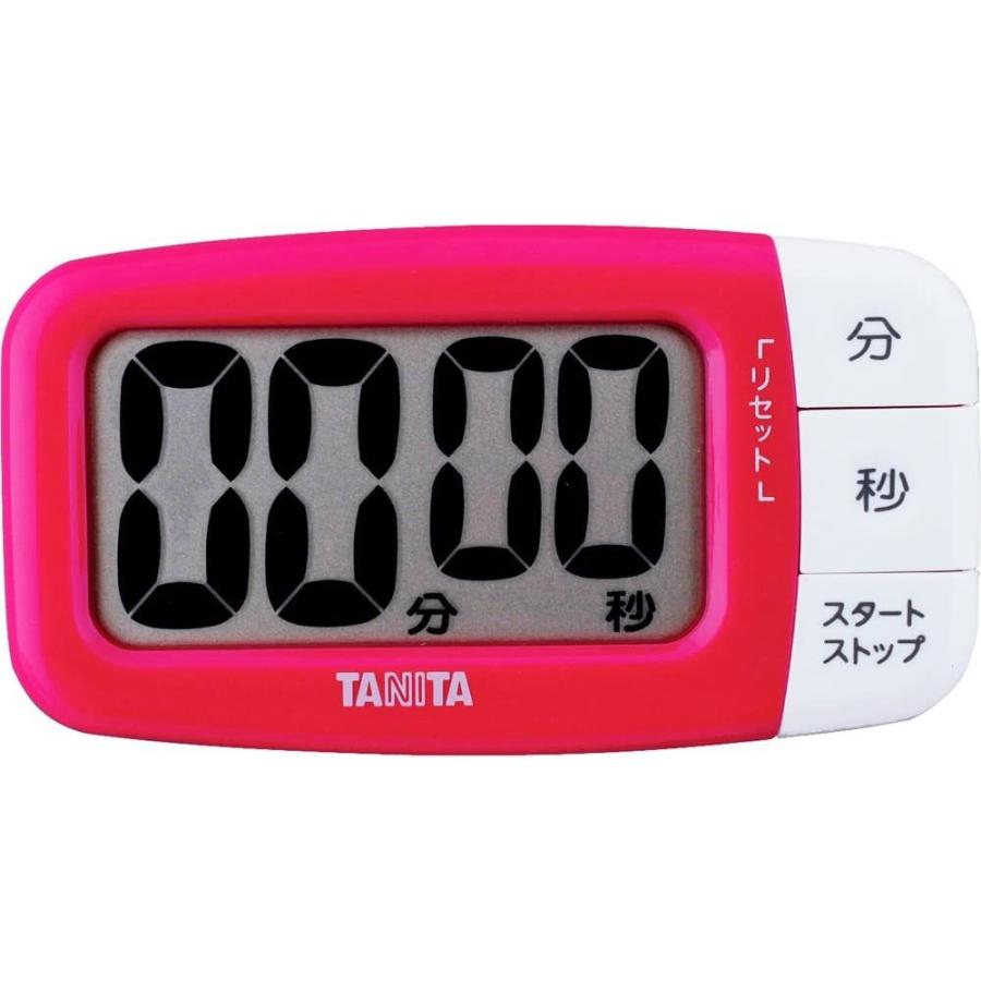 タニタ キッチン タイマー マグネット付き 大画面 100分 ピンク TD-394 PK でか見えタイマー プレゼント ギフト おしゃれ キッチン用品｜yayoigen