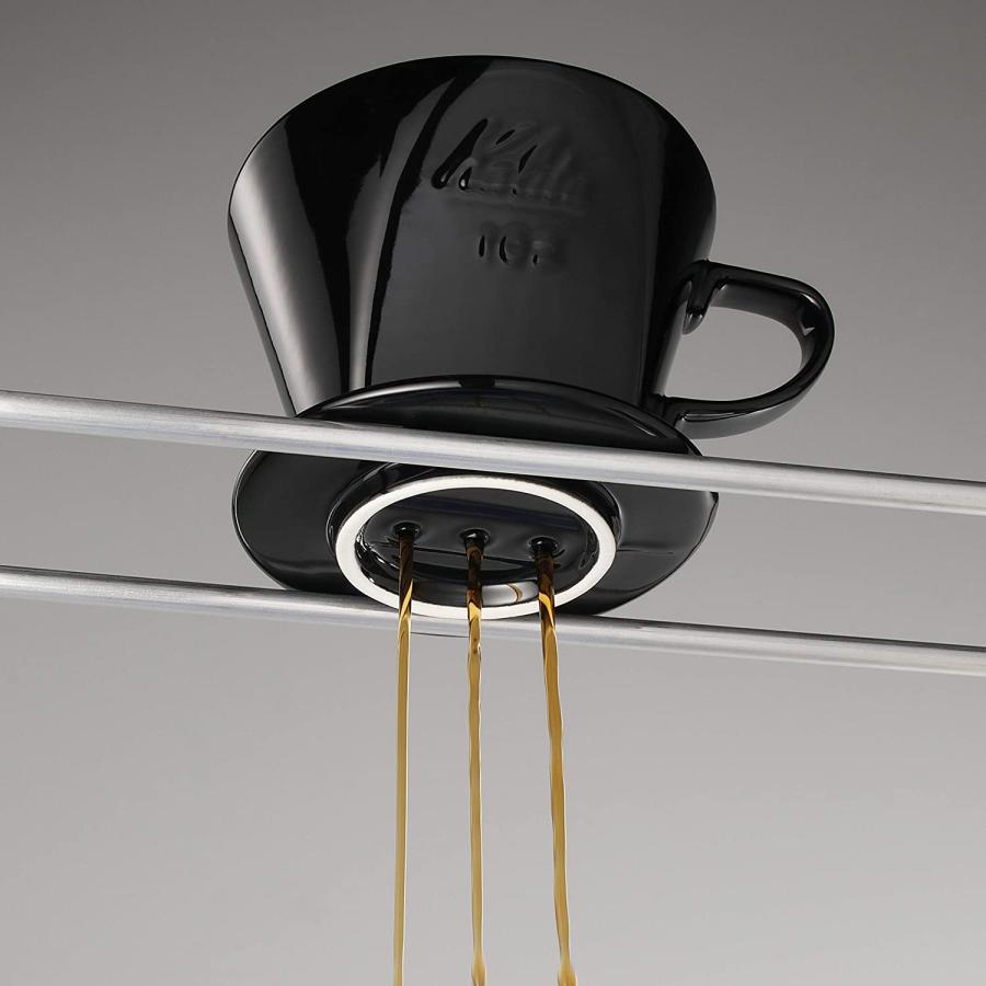 カリタ Kalita コーヒー ドリッパー 陶器製 2~4人用 ブラック ロト 02005プレゼント ギフト おしゃれ コーヒー用品｜yayoigen｜02