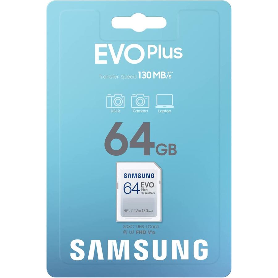日本サムスン Samsung EVO Plus SDカード 64GB SDXC UHS-1 U1 MB-SC64K