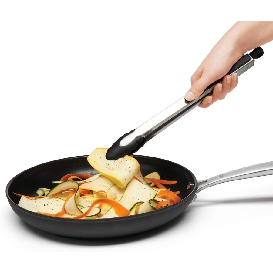 OXO オクソー ナイロンヘッドロックトング（中） トング パスタ 34cm 取り分け 調理 ロック 揚げ物 耐熱 おしゃれ キッチン用品｜yayoigen｜06