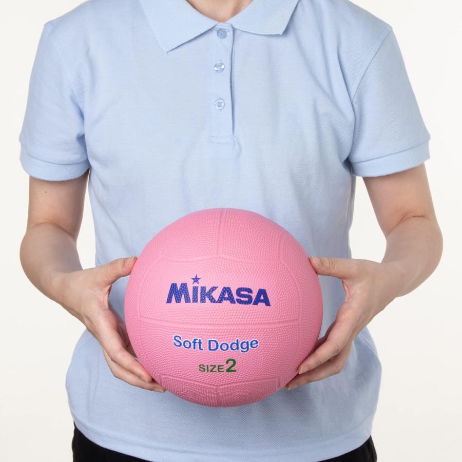 ミカサ(MIKASA) ソフト ドッジボール 0号(幼児~小学校低学年向け) / 1号 (幼児~小学生向け) 2号(小学生向け) 推奨内圧0.15(kgf/?) ピンク 【単品】2号｜yayoigen｜07