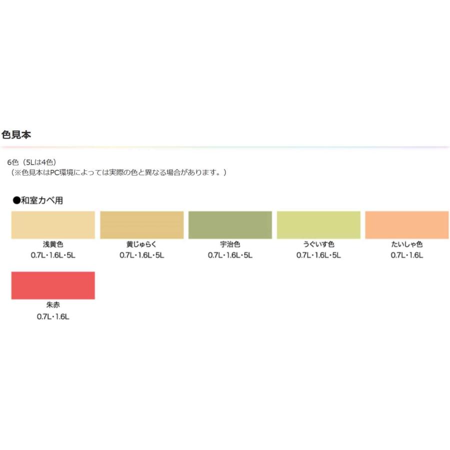 アサヒペン NEW水性インテリアカラー和室カベ用 0.7L 宇治色 ペンキ 塗料 ツヤ消し １回塗り 防カビ 無臭タイプ 低VOC 日本製 和室カベ｜yayoigen｜04