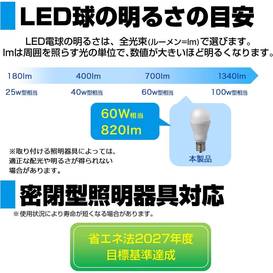 エルパ (ELPA) LED電球ミニクリプトン形 E17 昼光色相当 屋内用 LDA7D-G-E17-G4105 60W型｜yayoigen｜04