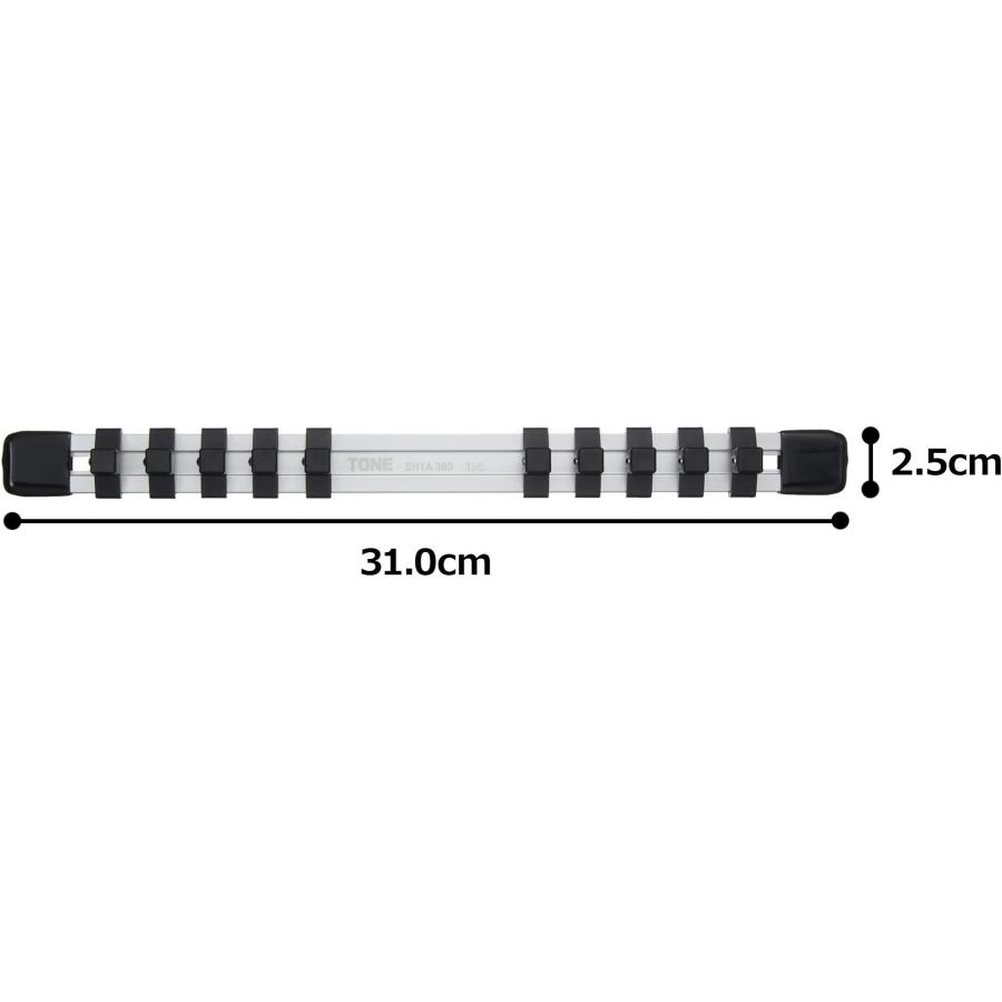 トネ(TONE) ソケットホルダー(アルミタイプ) SH1310 差込角9.5mm(3/8"") 10コマ 差込角:9.5mm(3/8"")｜yayoigen｜05
