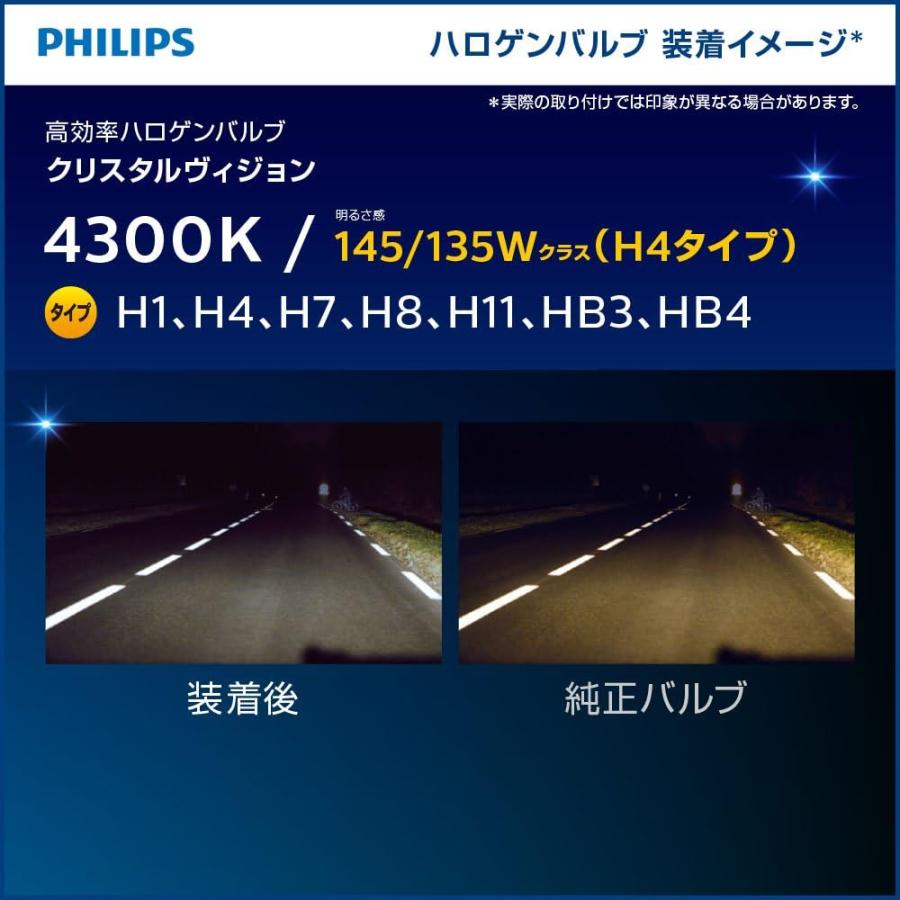 フィリップス 自動車用バルブ&ライト ハロゲン ヘッドライト H8 4300K 12V 35W クリスタルヴィジョン 輸入車対応 2個入り 車検対応 PHILIPS CrystalVision｜yayoigen｜04