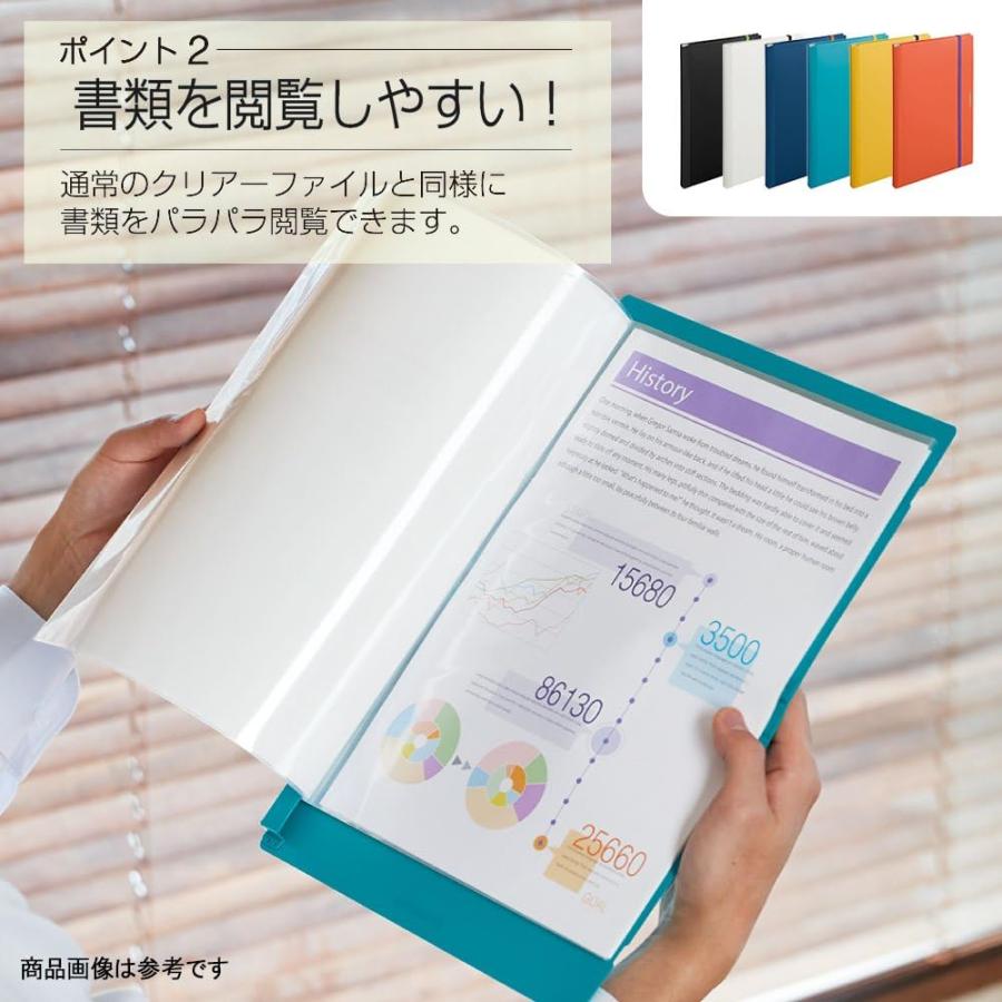 キングジム クリアファイル A3 二つ折り コンパック オレンジ 5896Hオレ 10ポケット｜yayoigen｜05